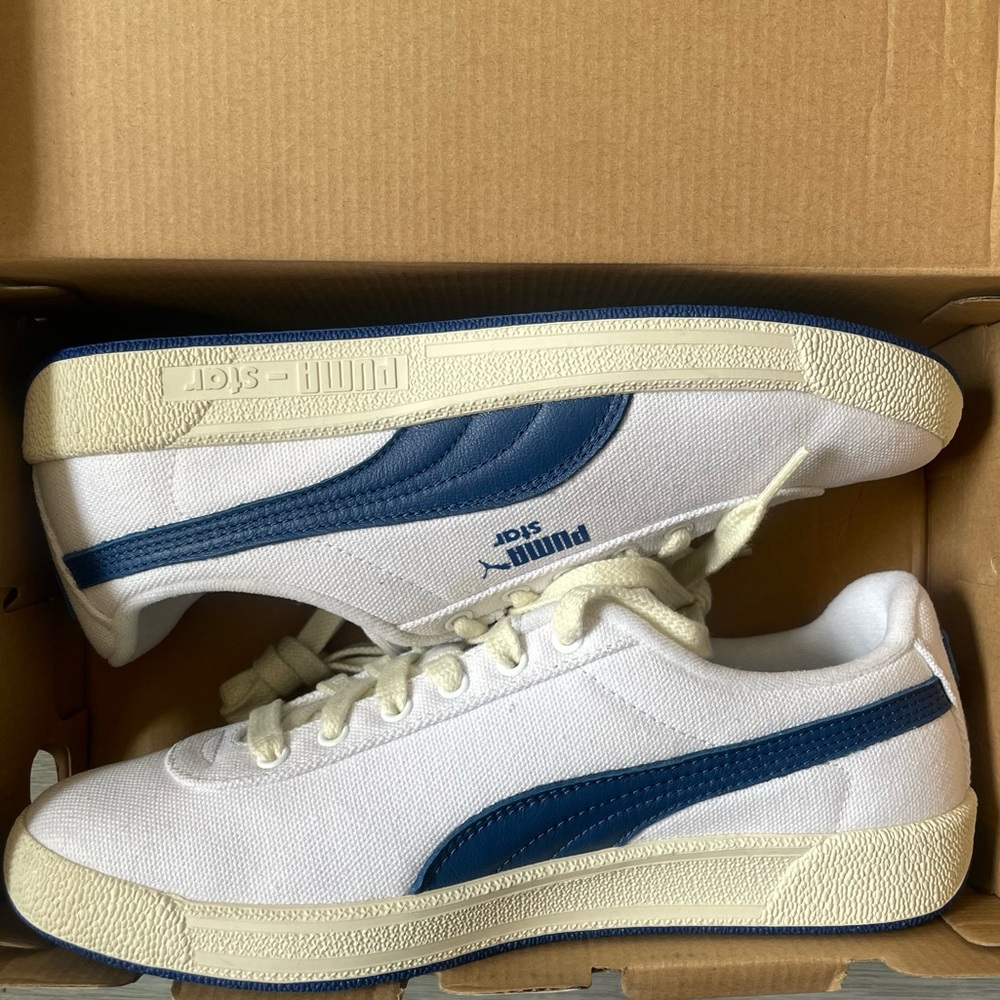 Puma x Noah White & Blue Fabric Sneaker Men's 7 New